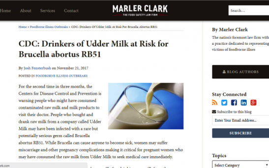 EE. UU. Advirtió sobre leche contaminada por usar la vacuna RB51 contra brucelosis