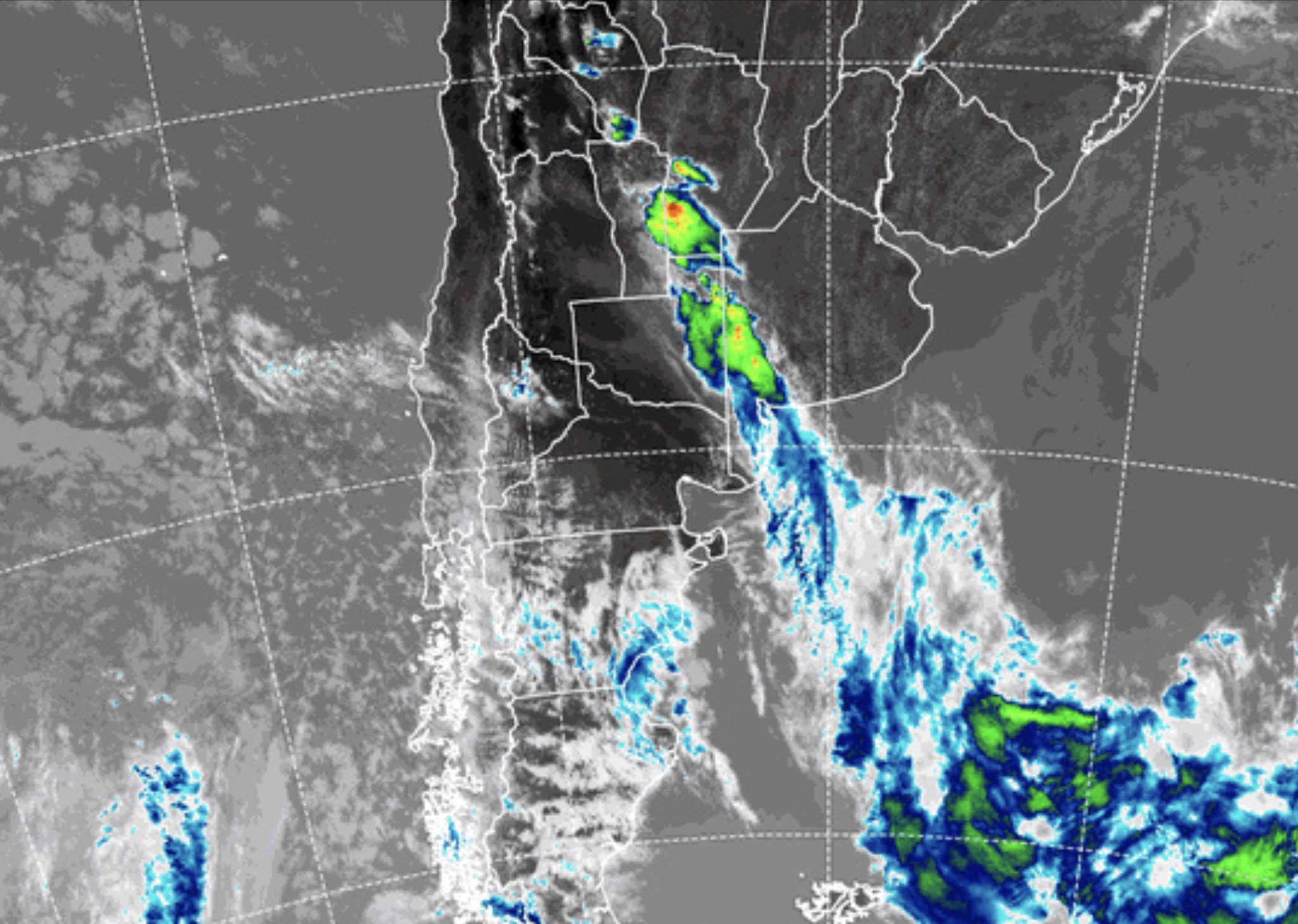 Lluvia y granizo en La Pampa