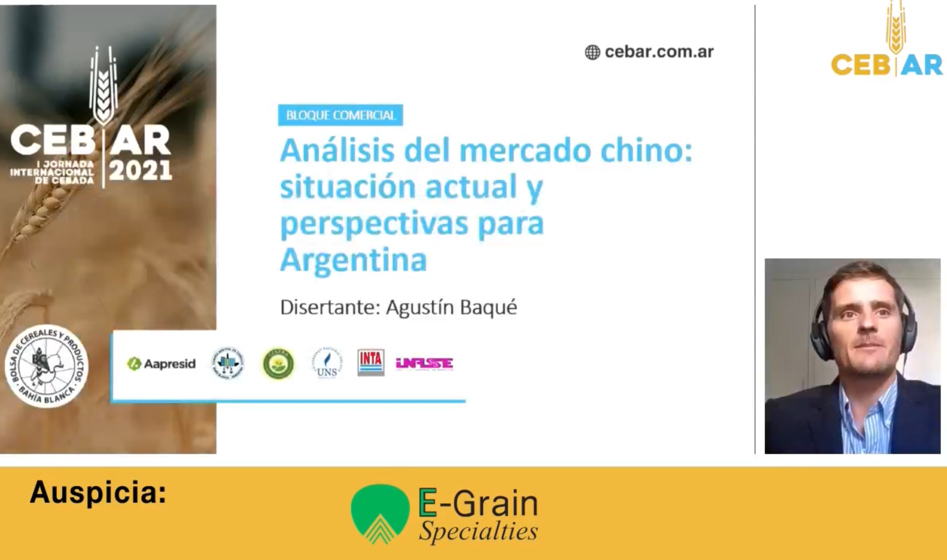 CEBAR 2021: La cebada argentina con aceptación en China