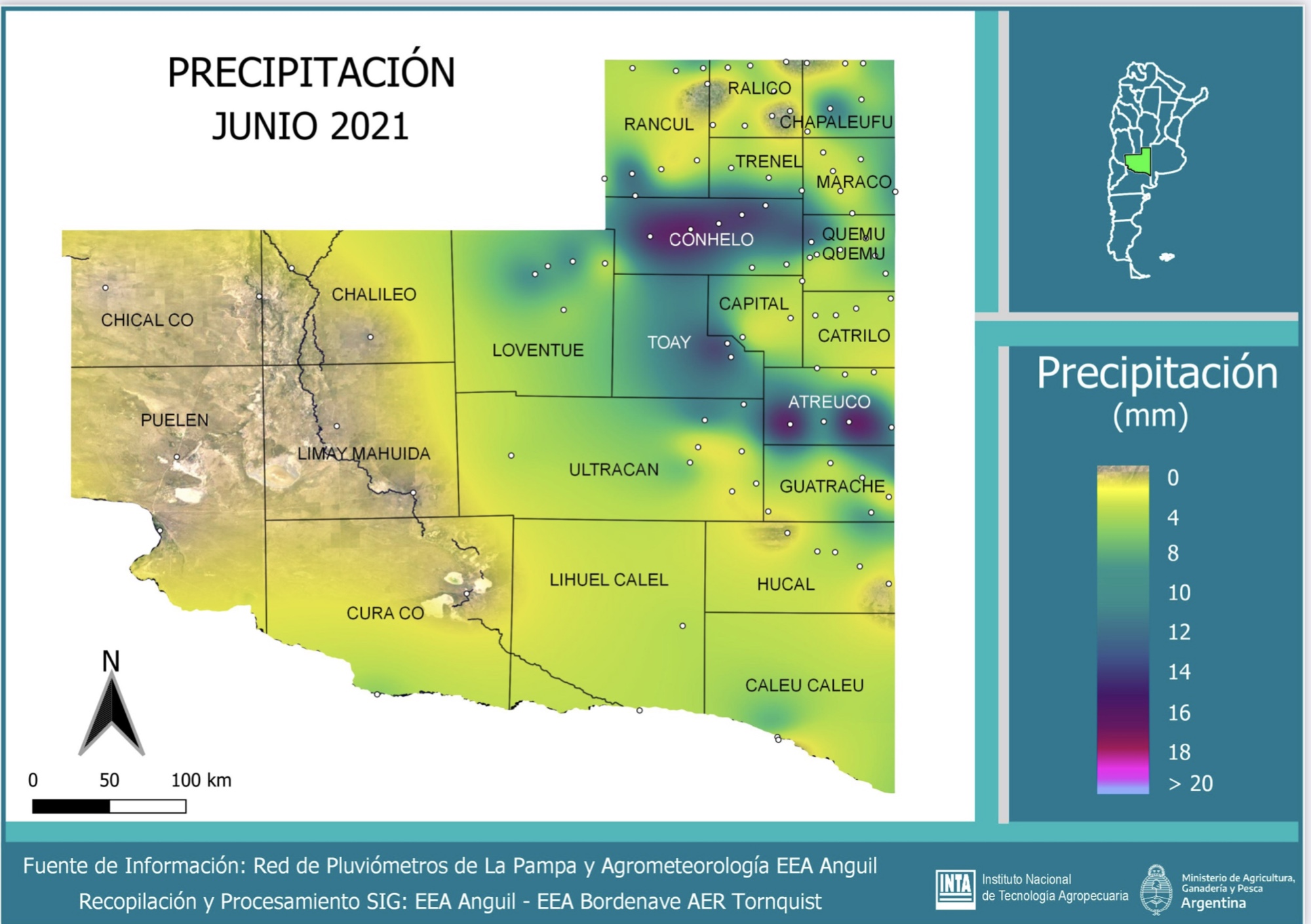 Está disponible el mapa de precipitaciones