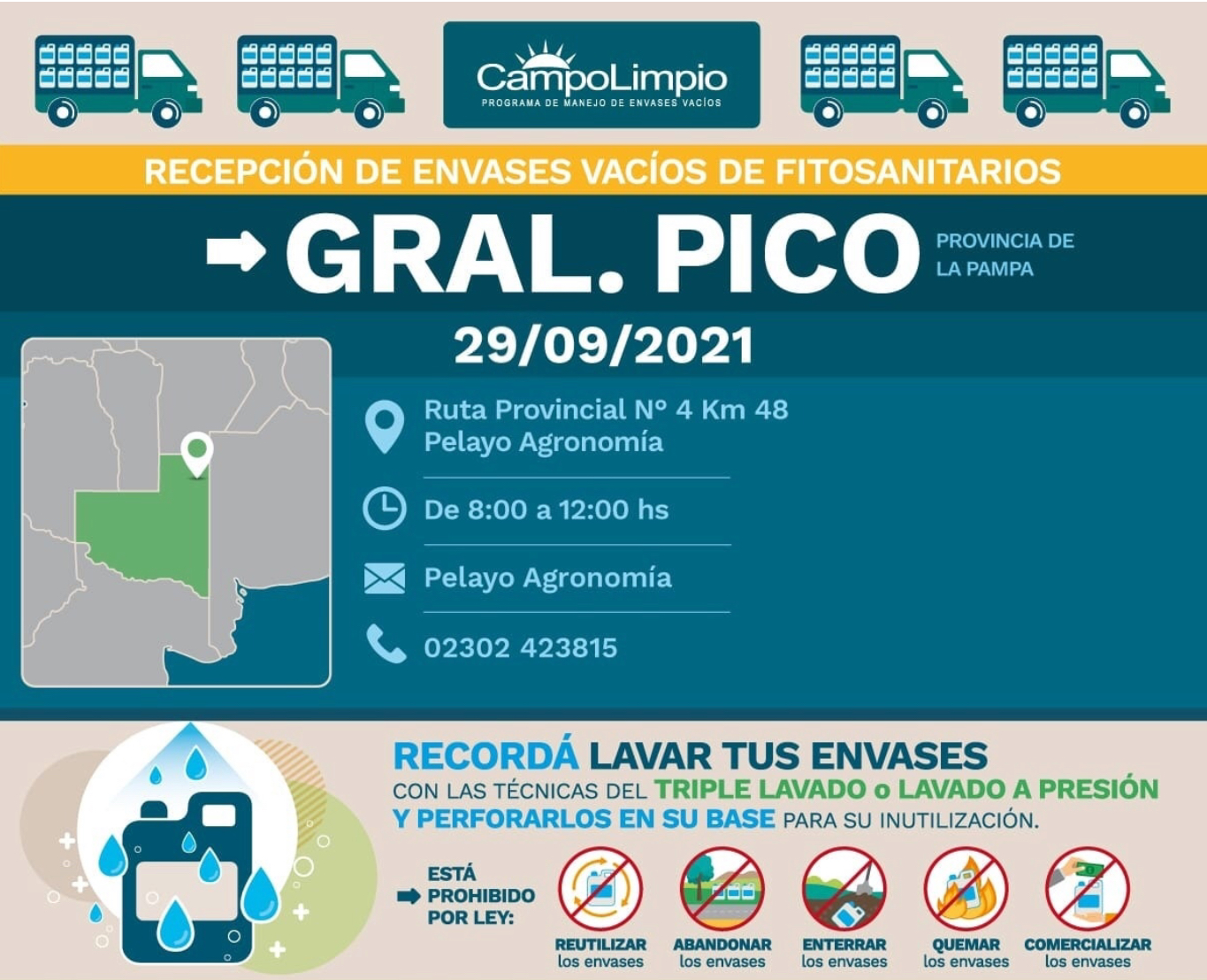 Recolección itinerante mañana en Pico