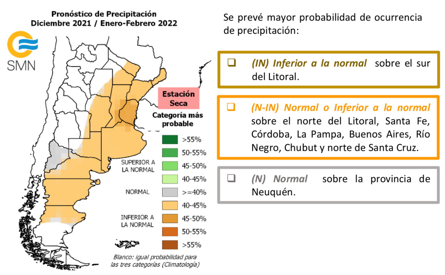 Lluvias normales a inferiores para el verano?