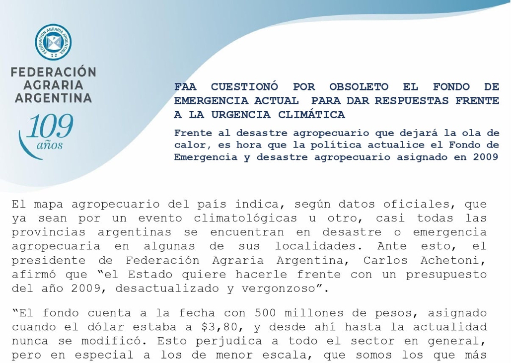 Ante las urgencias climáticas el fondo es “obsoleto”