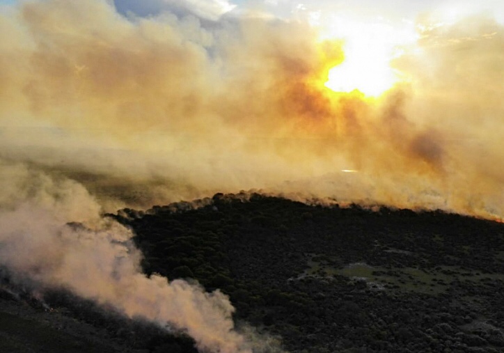 Contuvieron un incendio en La Catalina