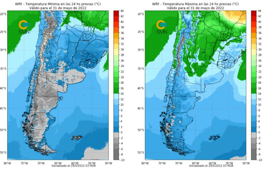 Una masa de aire polar se siente en el país