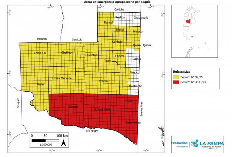Ampliaron las áreas en emergencia agropecuaria por sequía